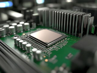 Leinwandbilder - Central computer processors cpu concept, illustration