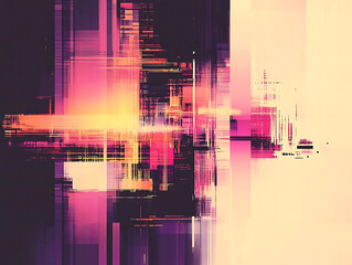 Aufkleber - Abstract digital geometric cubes background with copy space