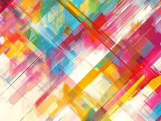 Leinwandbilder - Abstract digital geometric cubes background with copy space