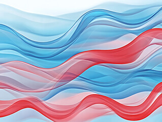 Fototapete - Abstract material blue and red gradient background banner with lines