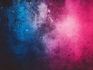 Leinwandbilder - Black blue pink, grainy noise grungy empty space, spray texture color gradient shine bright light and glow rough abstract retro vibe background template