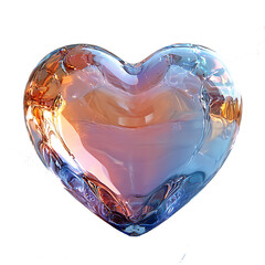 Wall Mural - Shiny heart shape icon isolated on transparent background