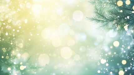 Wall Mural - christmas holidays banner, tree, bokeh background