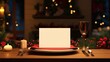 © Johannes - Festive Christmas Table Setting with Blank Greeting Card