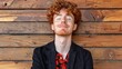 © sorin - Cheerful portrait of a young ginger british man with a bright smile and positive vibes