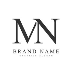 Wall Mural - MN trendy logotype template. Initial letter m and n classic font style. Creative logo for company name or identity.