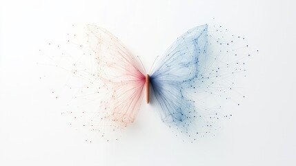Wall Mural - a butterfly with a red