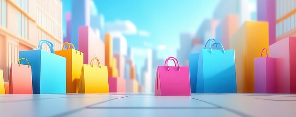 Unique flat design front view theme creative product showcase animation vivid