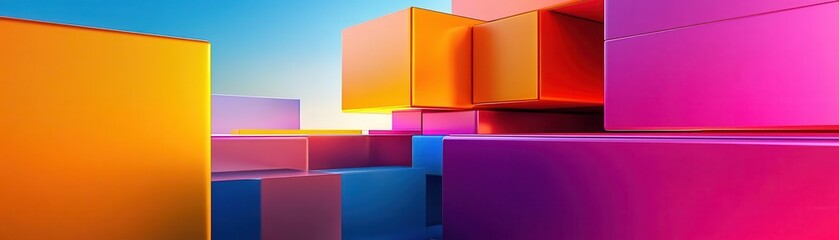 innovation flat design side view futuristic design animation vivid