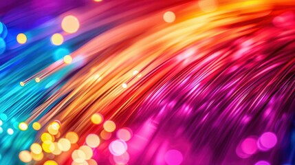 fiber optic enables precise monitoring. colorful abstract light patterns