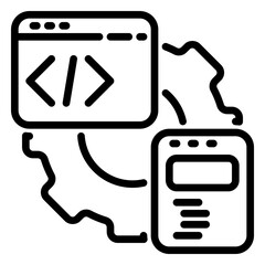 program icon, line icon style