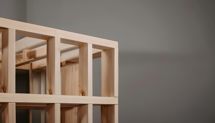 Traditional Japanese joinery, seamless wood connections, 3D illustration. woodwork, carpentry, technique.