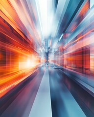 Poster - Abstract representation of digital transformation in the corporate world, showcasing the integration of advanced technology to revolutionize business processes and drive change