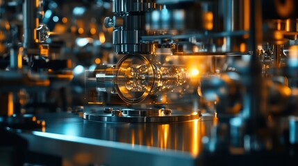 Wall Mural - quantum computing in data analytics, high-tech environment