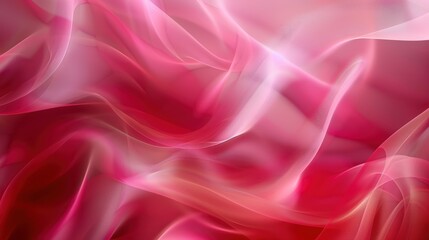 Sticker - Beautiful pink gradient background with soft flowing waves, perfect for bringing a fresh