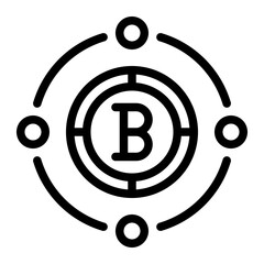 Sticker - Bitcoin Line Icon