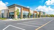 © Adiba sakila atmarin - Modern shopping center with ample parking on a sunny day.