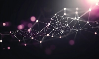 A computer generated image of a network of connected connected connected lines, Generative Ai