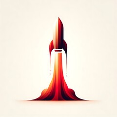 Wall Mural - Abstract rocket design with flowing colors.