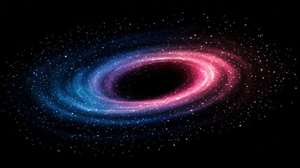 Wall Mural - Nebula transparent vector galaxy star vector background. Spiral milky way abstract cosmic light in galactic system. Realistic andromeda glow with black hole and glitter mystery purple twist illusion.