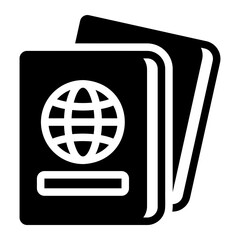 Wall Mural - passport solid icon