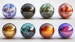 © Abdul - Colorful glass spheres with water droplets Generative AI