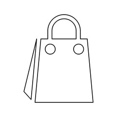 Sticker - Shopping bag icon in line style