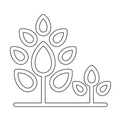 Wall Mural - Tree icon in line style