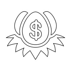 Sticker - profit, benefit icon in line style