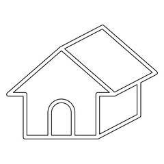 Poster - House icon in line style