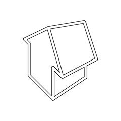 Poster - House icon in line style