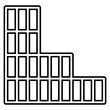 © North - Office building icon in line style