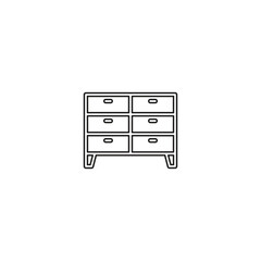 Poster - Drawer icon in line style