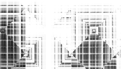 Leinwandbilder - Modern abstract overlay transparent background texture with layers of black and gray transparent material in grunge lines in random geometric