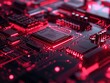 © Goncharenko - Computer Motherboard with Red Lights