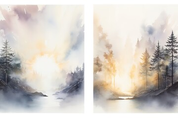 Wall Mural - oil paintings landscape. digital art. fine art.