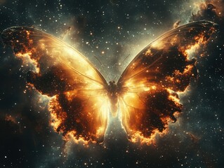 Wall Mural - Galaxy butterfly