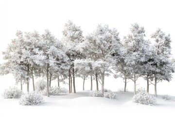 Wall Mural - winter forest trees