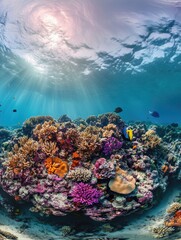 Canvas Print - Underwater Coral Reef with Fish