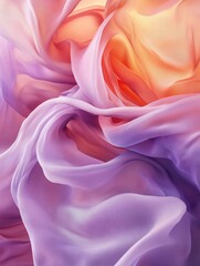 Poster - Purple and Orange Fabric Close Up