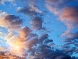 Wall Mural - sky sunrise air clouds panorama