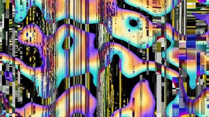 Aufkleber - Unique Design Abstract Digital Pixel Noise Glitch Error Video Damage. Seamless Loop video