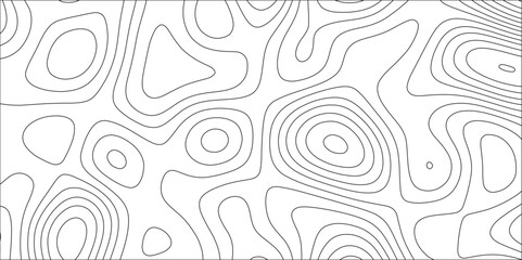 Poster - White simple topography design with slim stroke. Paper cut vector art background banner texture website template. White wavy paper curved relief. Topographic contours map with geographic line