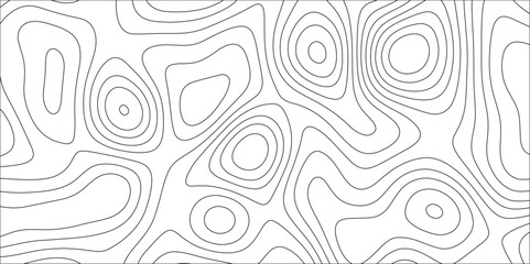 Poster - White simple topography design with slim stroke. Paper cut vector art background banner texture website template. White wavy paper curved relief. Topographic contours map with geographic line