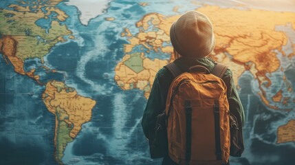 Young traveler exploring the world concept