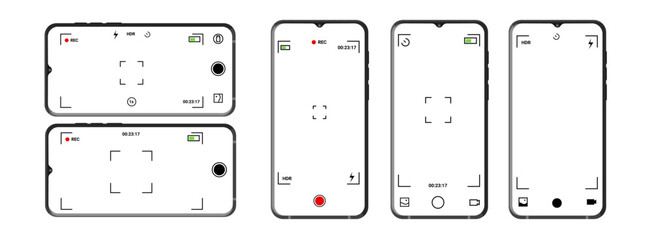 Smart photo and video interface with digital zoom and timer, designed for mobile devices, featuring customizable controls for better photography.