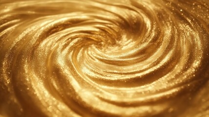 Sticker - dynamic gold glitter swirl patterns abstract art digital photography soft focus environment close-up