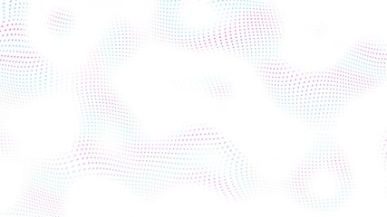 Fototapete - Abstract motion background loop digital dot modern white and black