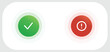 © HaRsH - Success and error message ui screen and approved and rejected ux web elements flat. Vector illustration for ui, infographic, website, app, web use
