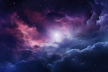 Wall Mural - fantastic space background with nebula and stars